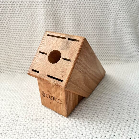 Cutco Knife Block 7 Slot Galley Set Honey Oak Wood Finish 1743 - Picture 1 of 7